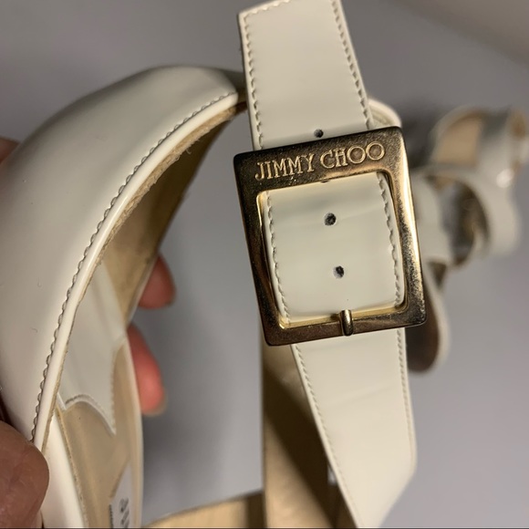 Jimmy Choo Lottie White Patent Heels - Picture 10 of 10